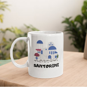 Santorini Greece Vintage Travel Koffiemok