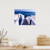 Santorini Greece Wall Art Poster (Keuken)