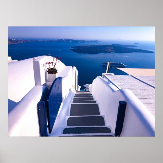 Santorini Greece Wall Art Poster (Voorkant)