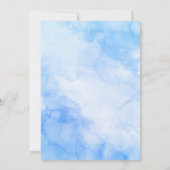 Santorini Greece Watercolor Destination Wedding Kaart (Achterkant)