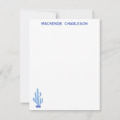 Santorini Greece Watercolor Personalized Notitiekaartje (Achterkant)