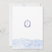 Santorini Greece Waterverf Destination Wedding Save The Date (Achterkant)