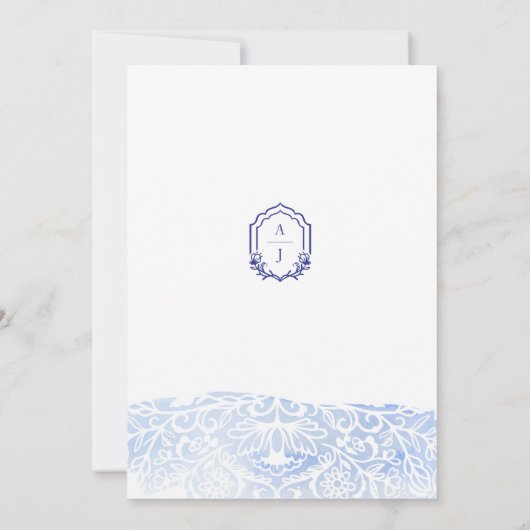 Santorini Greece Waterverf Destination Wedding Save The Date (Achterkant)