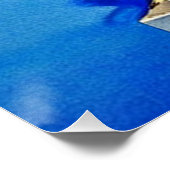 Santorini Greece Waterverf Painting Perfect Poster (Hoek)