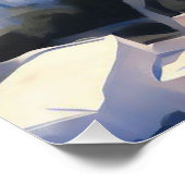 Santorini Greece Waterverf Painting Perfect Poster (Hoek)