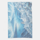 Santorini Greece Waterverf Painting Theedoek (Verticaal)