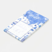 Santorini Greece Waterverf Personalized Post-it® Notes (Schuin)
