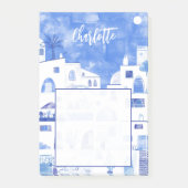 Santorini Greece Waterverf Personalized Post-it® Notes (Voorkant)