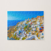 Santorini Greek City Jigzaag Puzzle Legpuzzel (Horizontaal)