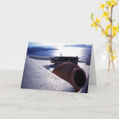 Santorini Greetingcard Kaart (Gele Bloem)