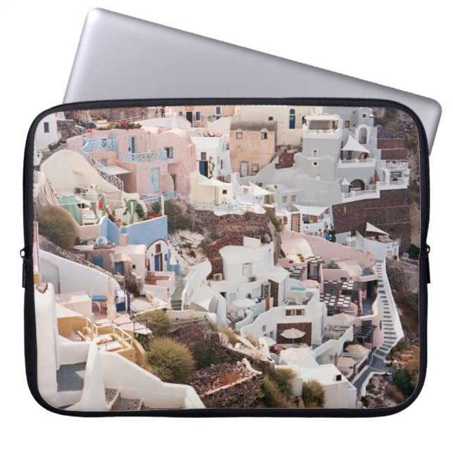 SANTORINI GRIECE LAPTOP SLEEVE (Voorkant)
