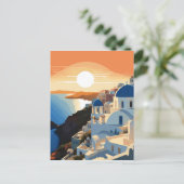 SANTORINI GRIEKENLAND #1 BRIEFKAART (Staand voorkant)