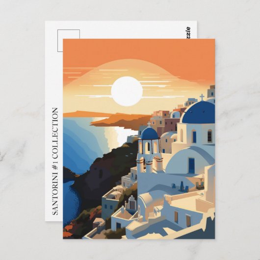 SANTORINI GRIEKENLAND #1 BRIEFKAART (Voorkant / Achterkant)
