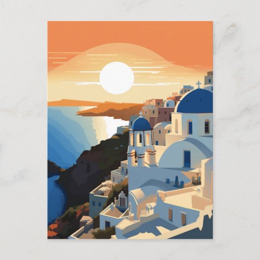 SANTORINI GRIEKENLAND #1 BRIEFKAART (Voorkant)