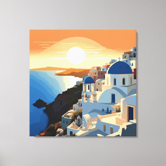 SANTORINI GRIEKENLAND #1 CANVAS AFDRUK (Voorkant)
