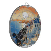 SANTORINI GRIEKENLAND #1 DARTBORD (Voorkant Links)