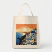 SANTORINI GRIEKENLAND #1 TOTE BAG (Voorkant)