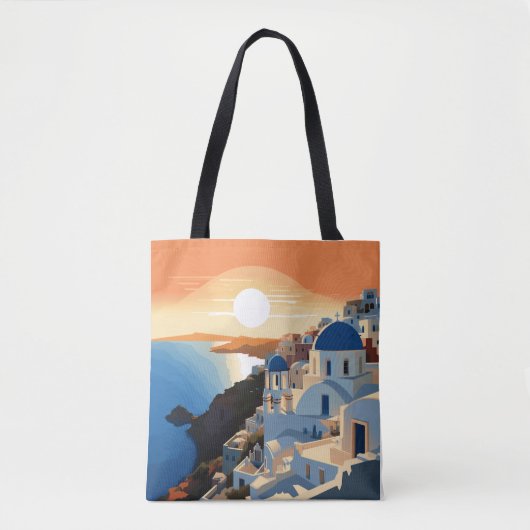 SANTORINI GRIEKENLAND #1 TOTE BAG (Voorkant)
