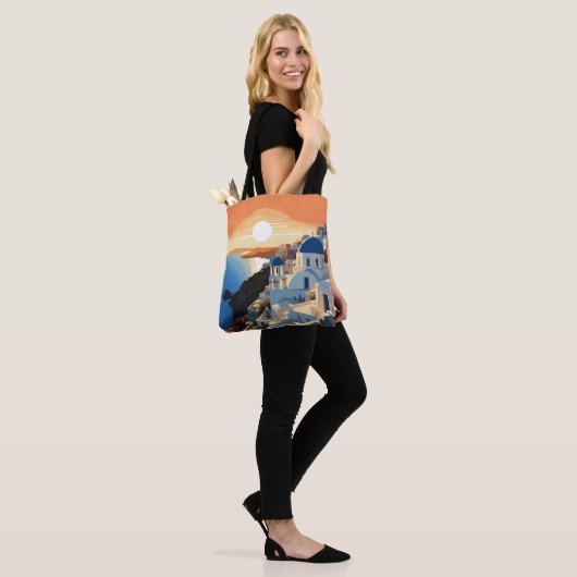 SANTORINI GRIEKENLAND #1 TOTE BAG (Op model)