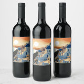 SANTORINI GRIEKENLAND #1 WIJN ETIKET (Flessen)