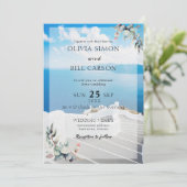 Santorini, Griekenland Aanpasbare bestemming bruil Kaart (Staand voorkant)