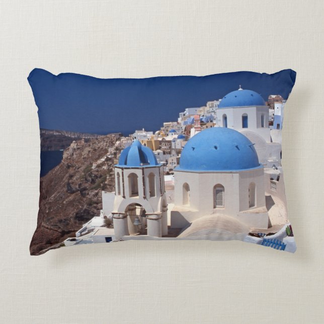 Santorini Griekenland Accent Pillow Accent Kussen (Voorkant)