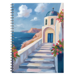 Santorini Griekenland Aquarel Reis Kunst Notitieboek