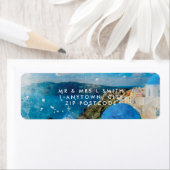 Santorini Griekenland aquarel retouradres label (Insitu)