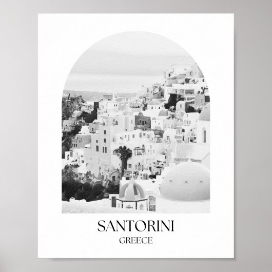 Santorini Griekenland Arch fotoprint Poster (Voorkant)