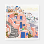 Santorini Griekenland Architectuur Servet (Voorkant)