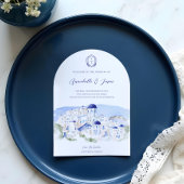 Santorini Griekenland Architectuur Waterverf Bruil Kaart