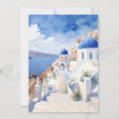 Santorini Griekenland Architectuur Waterverf Bruil Kaart (Achterkant)