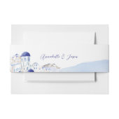 Santorini Griekenland Architectuur Waterverf Bruil Uitnodigingen Wikkel (Voorkant Voorbeeld)