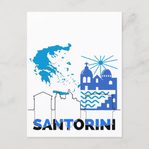 Santorini Griekenland.b Briefkaart