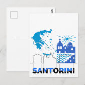 Santorini Griekenland.b Briefkaart (Voorkant / Achterkant)