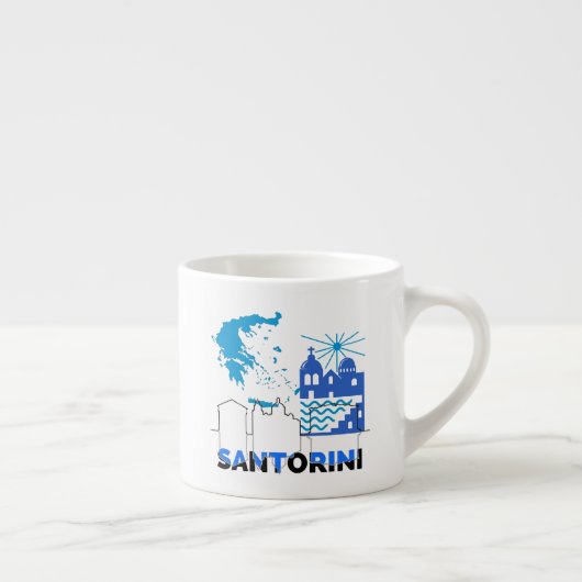 Santorini Griekenland.b Espresso Kop (Rechts)