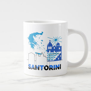 Santorini Griekenland.b Grote Koffiekop