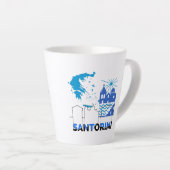 Santorini Griekenland.b Latte Mok (Rechterhoek)