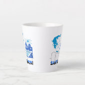 Santorini Griekenland.b Latte Mok (Voorkant)