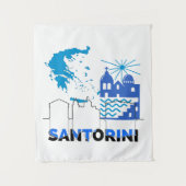 Santorini Griekenland.b Wandkleed (Voorkant)