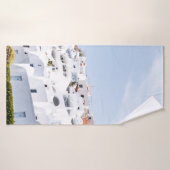 Santorini, griekenland badhanddoek (Badhanddoek)