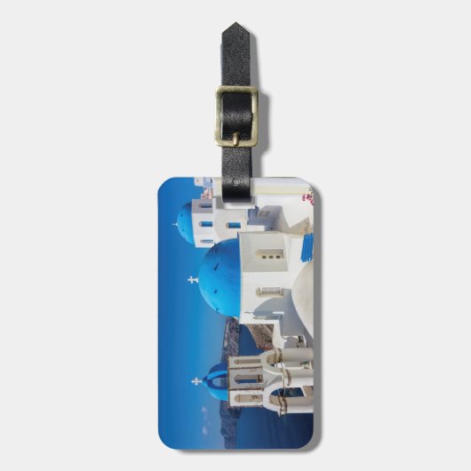 Santorini Griekenland Bagagelabel (Voorkant verticaal)
