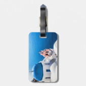 Santorini, Griekenland Bagagelabel (Achterkant verticaal)