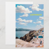 Santorini, Griekenland Beach House Briefpapier (Voorkant / Achterkant)