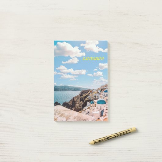 Santorini, Griekenland Beach House Post-it® Notes (Op bureau)