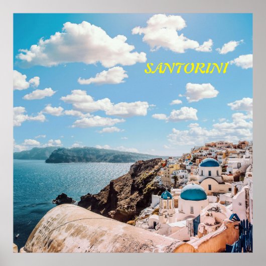 Santorini, Griekenland Beach House Poster (Voorkant)