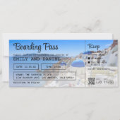 Santorini Griekenland Bestemming Boarding Pass Bru Kaart (Voorkant)