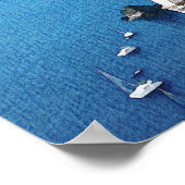 SANTORINI GRIEKENLAND Bestemming Huwelijk Welkom Poster (Hoek)