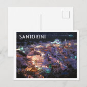 Santorini Griekenland bij nacht Foto Briefkaart (Voorkant / Achterkant)