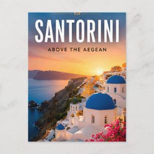🏝️ Santorini Griekenland Blauwe Koepels En Calder Briefkaart